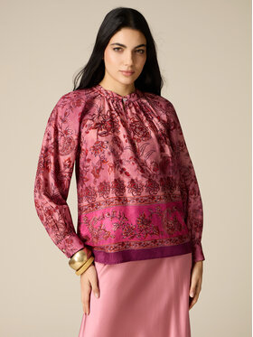 Oltre Oltre Blusa 2004J000769N0S9 Rosa Boxy Fit