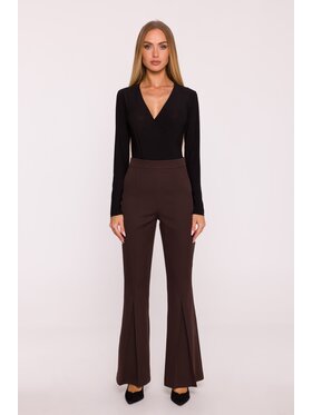 Made of Emotion Made of Emotion Spodnie materiałowe M874 Brązowy Wide Leg