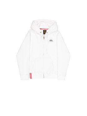 Alpha Industries Alpha Industries Bluza Basic Small Logo Zip Hoodie Biały Regular Fit