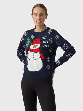 Vero Moda Vero Moda Megztinis Snowman 10272448 Tamsiai mėlyna Regular Fit