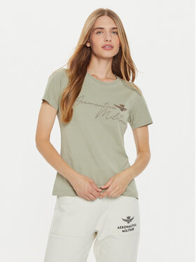 Aeronautica Militare Aeronautica Militare T-shirt 242TS2354DJ638 Zelena Regular Fit
