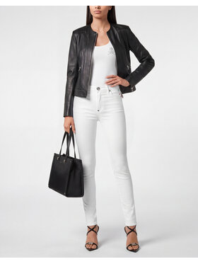 PHILIPP PLEIN PHILIPP PLEIN Jeggins 31776 Bílá Jegging Fit