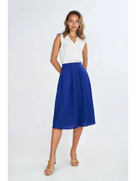NIFE NIFE Spódnica midi SP82 Niebieski Regular Fit