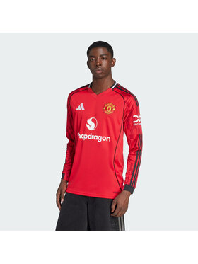 adidas adidas Koszulka techniczna Manchester United 25/26 Long Sleeve Home Jersey Czerwony Slim Fit
