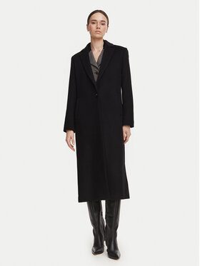 Marella Marella Vilnas mētelis Pavido 2623016031 Melns Loose Fit