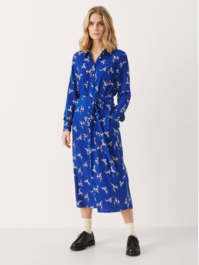 Part Two Part Two Hemdkleid Silane 30307513 Blau Relaxed Fit