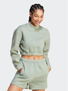 adidas adidas Džemperis ar kapuci ALL SZN Fleece Washed IL3263 Zaļš Regular Fit