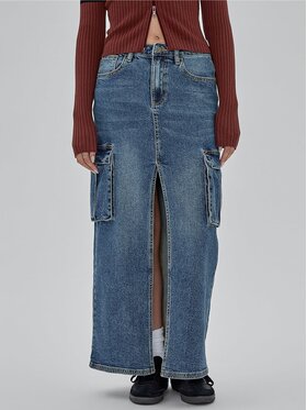 Guess Guess Sukně 159263 Modrá Classic Fit