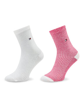 Tommy Hilfiger Tommy Hilfiger Sada 2 párů dámských vysokých ponožek 701222646 Růžová