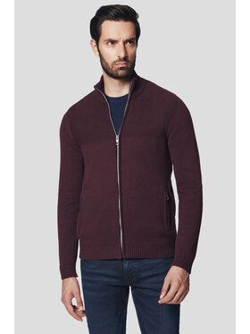 Lancerto Lancerto Kardigan Craig SW073224000093 Bordowy Regular Fit