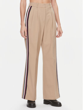 Tommy Hilfiger Tommy Hilfiger Szövet nadrág WW0WW39075 Bézs Wide Leg