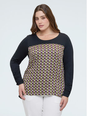 Fiorella Rubino Fiorella Rubino Bluzka G0ADL009160N0V9 Czarny Regular Fit