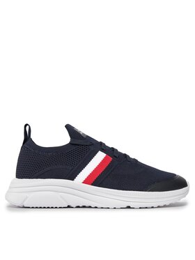 Tommy Hilfiger Tommy Hilfiger Laisvalaikio batai Modern Runner Knit Stripes Ess FM0FM04798 Tamsiai mėlyna