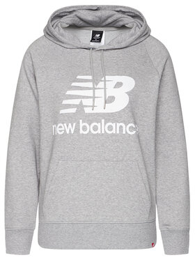 New Balance Majica Dugih Rukava Esse Po Hoodie NBWT0355 Siva Relaxed Fit