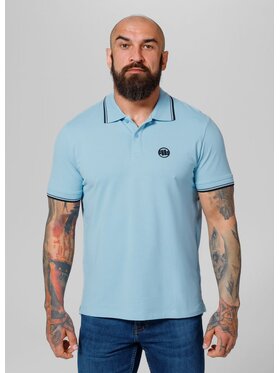 PITBULL PITBULL Polo Koszulka Niebieski jasny Regular Fit