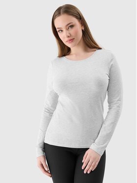 4F 4F S dlhými rukávmi 4FWSS24TLONF218-27M-M Sivá Regular Fit