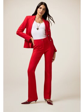 Oltre Oltre Spodnie materiałowe P070R008830N016 Czerwony Flare Fit