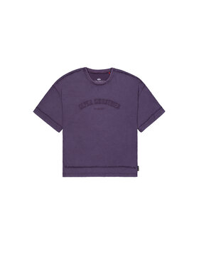 Alpha Industries Alpha Industries T-Shirt Open Edge T-Shirt Fioletowy Relaxed Fit