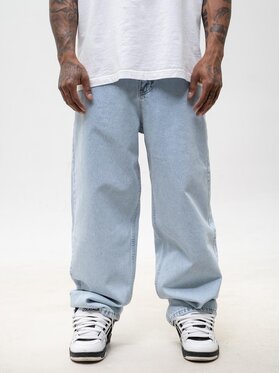Jigga Wear Jigga Wear Jeansy Marmurkowe Bagy 130751 Niebieski jasny Baggy Fit