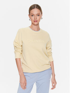 Calvin Klein Calvin Klein Bluza Embroidered Logo K20K205328 Żółty Regular Fit