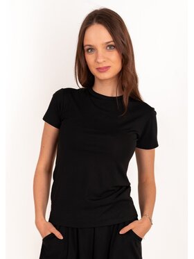 DKaren Sport DKaren Sport Bluzka DK31 Krótki Czarny Classic Fit