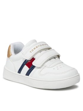 Tommy Hilfiger Tommy Hilfiger Sneakersy Flag Low Cut Velcro Sneaker T1A9-32956-1355 M Biały
