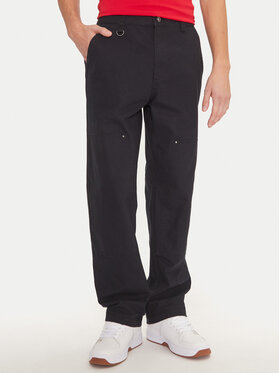 Champion Champion Pantaloni din material 220506 Negru Straight Leg