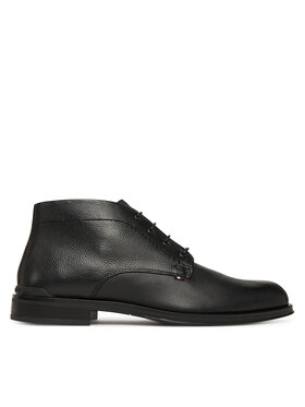 Tommy Hilfiger Tommy Hilfiger Auliniai batai Corporate Hilfiger Lth Boot FM0FM05697 Juoda