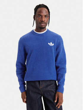 adidas adidas Megztinis Trefoil Essentials Fully Knit Sweatshirt KS4890 Mėlyna Regular Fit