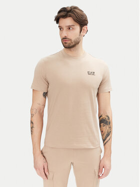 EA7 Emporio Armani EA7 Emporio Armani Tričko 8NPT25 PJVPZ U6155 Béžová Regular Fit