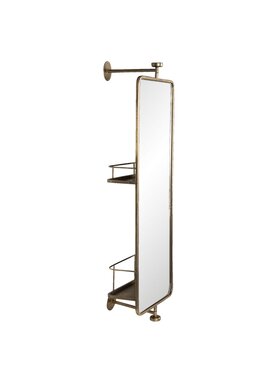 MIAhome MIAhome Lustro obrotowe z półkami stare złoto 80 cm Złoty