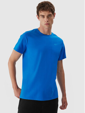 4F 4F T-Shirt 4FAW23TTSHM0876 Blau Regular Fit