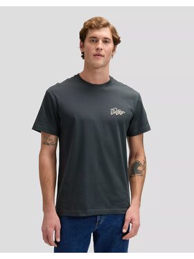 Lee Lee T-Shirt FLAG TEE Czarny Regular Fit