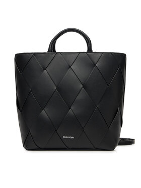 Calvin Klein Calvin Klein Torebka Ck Woven Medium Tote K60K613176 Czarny