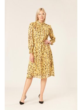 QUIOSQUE QUIOSQUE Sukienka codzienna NEW TIGER DRESS Żółty Regular Fit
