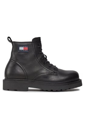 Tommy Jeans Tommy Jeans Ορειβατικά παπούτσια Tjm Ruberized Lace Up Boot EM0EM01276 Μαύρο