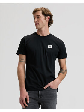 Lee Lee T-shirt WOVEN LABEL TEE Nero Regular Fit