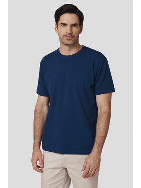 Lancerto Lancerto T-Shirt Koszulka Granatowa Bawełniana Kenneth TS073125000001 Granatowy Regular Fit