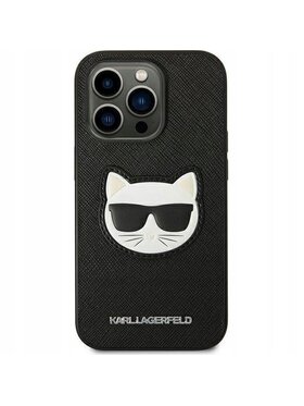 KARL LAGERFELD KARL LAGERFELD Etui na telefon Saffiano Patch Czarny