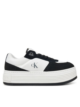 Calvin Klein Jeans Calvin Klein Jeans Снікерcи Bold Flatf Low Lace Mix YW0YW01742 Білий