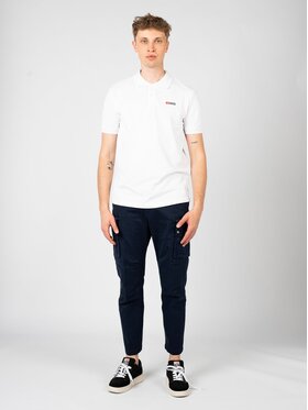 Diesel Diesel Kalhoty z materiálu A10372-REJAB Tmavomodrá Regular Fit