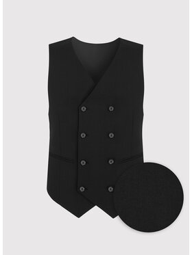 Pako Lorente Pako Lorente Kamizelka P25SF-8X-001 Czarny Slim Fit