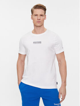 Tommy Hilfiger Tommy Hilfiger T-Shirt MW0MW34387 Biały Regular Fit