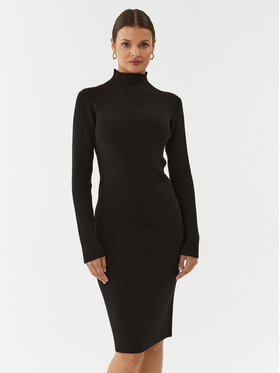 Silvian Heach Silvian Heach Úpletové šaty GPA23347VE Černá Slim Fit