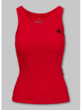 PITBULL PITBULL Tank top Tank Top damski Rib LAYLA S Czerwony Slim Fit