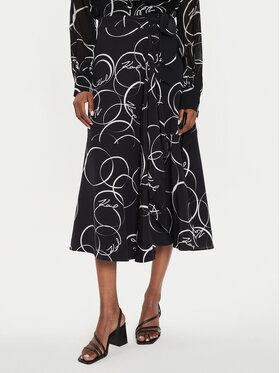 KARL LAGERFELD KARL LAGERFELD Midi svārki 245W1203 Melns Regular Fit