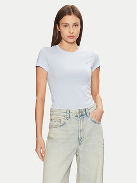 Tommy Jeans Tommy Jeans T-Shirt DW0DW20459 Himmelblau Slim Fit