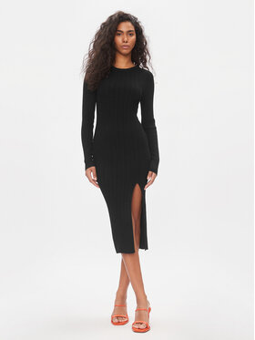 ONLY ONLY Плетена рокля Meddi 15311087 Черен Slim Fit
