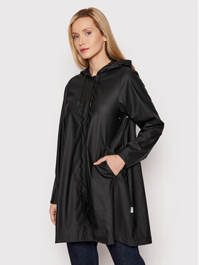 Rains Rains Giacca impermeabile 18340 Nero Relaxed Fit
