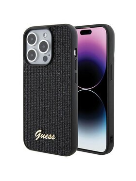 Guess Guess Etui na telefon Disco Metal Script Czarny